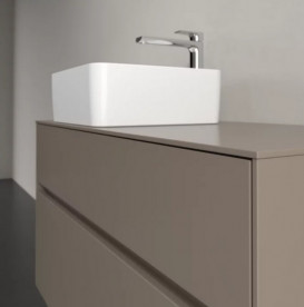 Тумба под раковину Villeroy & Boch Collaro 100х50 см с подсветкой ДСП трюфель серый C039B0VG