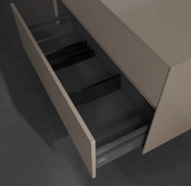 Тумба под раковину Villeroy & Boch Collaro 100х50 см с подсветкой ДСП трюфель серый C039B0VG