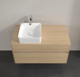 Тумба под раковину Villeroy & Boch Collaro 100х50 см с подсветкой ДСП северный дуб C039B0VJ