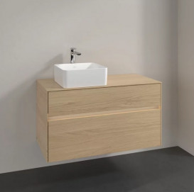 Тумба под раковину Villeroy & Boch Collaro 100х50 см с подсветкой ДСП северный дуб C039B0VJ