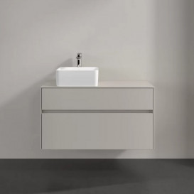 Тумба під раковину Villeroy & Boch Collaro 100х50 см із підсвічуванням ДСП м'який сірий C039B0VK