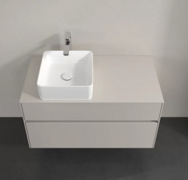 Тумба під раковину Villeroy & Boch Collaro 100х50 см із підсвічуванням ДСП м'який сірий C039B0VK