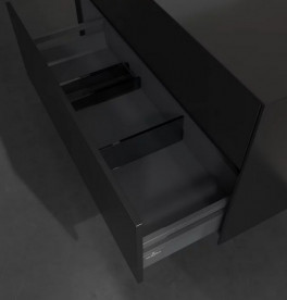 Тумба під раковину Villeroy & Boch Collaro 100х50 см із підсвічуванням МДФ чорний матовий лак C039B0PD