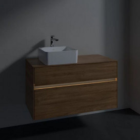 Тумба під раковину Villeroy & Boch Collaro 100х50 см із підсвічуванням ДСП дуб канзас C039B0RH