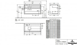 Тумба під раковину Villeroy & Boch Collaro 100х50 см із підсвічуванням ДСП дуб канзас C039B0RH