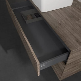 Тумба под раковину Villeroy & Boch Collaro 100х50 см с подсветкой ДСП каменный дуб C039B0RK