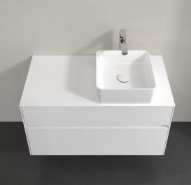 Тумба под раковину Villeroy & Boch Collaro 100х50 см с подсветкой МДФ глянцевый белый C040B0DH