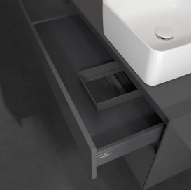 Тумба под раковину Villeroy & Boch Collaro 100х50 см с подсветкой МДФ глянцевый серый C040B0FP