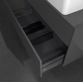 Тумба под раковину Villeroy & Boch Collaro 100х50 см с подсветкой МДФ глянцевый серый C040B0FP