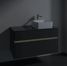 Тумба под раковину Villeroy & Boch Collaro 100х50 см с подсветкой МДФ глянцевый серый C040B0FP