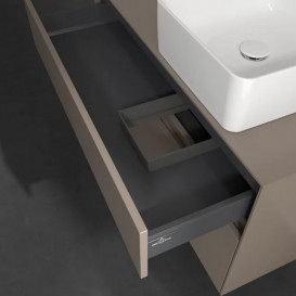 Тумба под раковину Villeroy & Boch Collaro 100х50 см с подсветкой ДСП трюфель серый C040B0VG