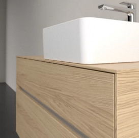 Тумба под раковину Villeroy & Boch Collaro 100х50 см с подсветкой ДСП северный дуб C040B0VJ