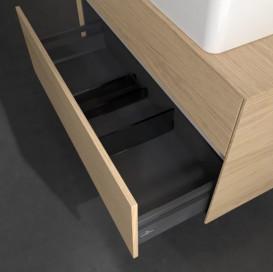 Тумба под раковину Villeroy & Boch Collaro 100х50 см с подсветкой ДСП северный дуб C040B0VJ