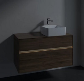 Тумба під раковину Villeroy & Boch Collaro 100х50 см із підсвічуванням ДСП дуб аризона C040B0VH