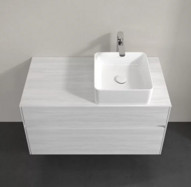 Тумба під раковину Villeroy & Boch Collaro 100х50 см із підсвічуванням ДСП біле дерево C040B0E8