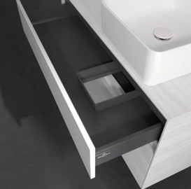 Тумба під раковину Villeroy & Boch Collaro 100х50 см із підсвічуванням ДСП біле дерево C040B0E8