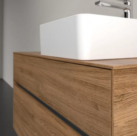 Тумба под раковину Villeroy & Boch Collaro 100х50 см с подсветкой ДСП дуб канзас C040B0RH