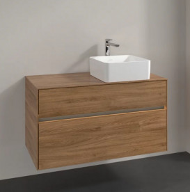 Тумба под раковину Villeroy & Boch Collaro 100х50 см с подсветкой ДСП дуб канзас C040B0RH