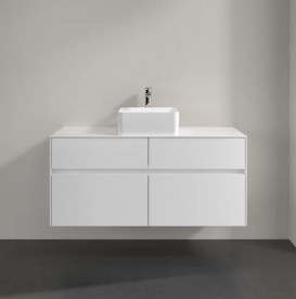 Тумба під раковину Villeroy & Boch Collaro 120х50 см з підсвічуванням МДФ глянсовий білий C041B0DH