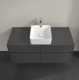 Тумба під раковину Villeroy & Boch Collaro 120х50 см із підсвічуванням МДФ глянсовий сірий C041B0FP