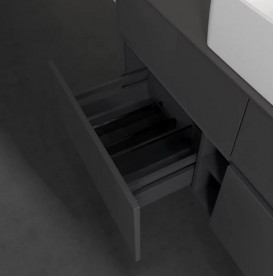 Тумба під раковину Villeroy & Boch Collaro 120х50 см із підсвічуванням МДФ глянсовий сірий C041B0FP