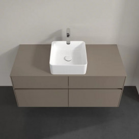 Тумба под раковину Villeroy & Boch Collaro 120х50 см с подсветкой ДСП трюфель серый C041B0VG