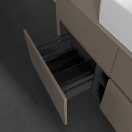 Тумба под раковину Villeroy & Boch Collaro 120х50 см с подсветкой ДСП трюфель серый C041B0VG