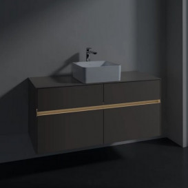 Тумба под раковину Villeroy & Boch Collaro 120х50 см с подсветкой ДСП трюфель серый C041B0VG