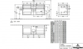 Тумба под раковину Villeroy & Boch Collaro 120х50 см с подсветкой ДСП трюфель серый C041B0VG