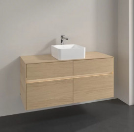 Тумба під раковину Villeroy & Boch Collaro 120х50 см із підсвічуванням ДСП північний дуб C041B0VJ