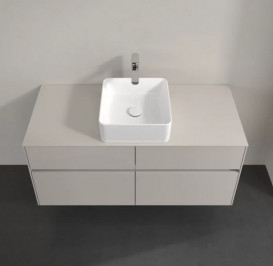 Тумба під раковину Villeroy & Boch Collaro 120х50 см із підсвічуванням ДСП м'який сірий C041B0VK