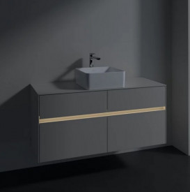 Тумба під раковину Villeroy & Boch Collaro 120х50 см із підсвічуванням ДСП м'який сірий C041B0VK