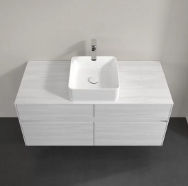 Тумба під раковину Villeroy & Boch Collaro 120х50 см із підсвічуванням ДСП біле дерево C041B0E8