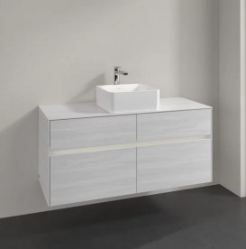 Тумба під раковину Villeroy & Boch Collaro 120х50 см із підсвічуванням ДСП біле дерево C041B0E8