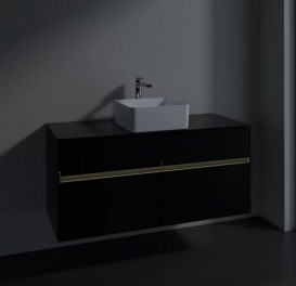 Тумба під раковину Villeroy & Boch Collaro 120х50 см із підсвічуванням МДФ чорний матовий лакC041B0PD