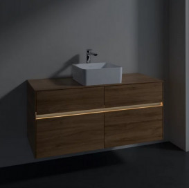 Тумба под раковину Villeroy & Boch Collaro 120х50 см с подсветкой ДСП дуб канзас C041B0RH