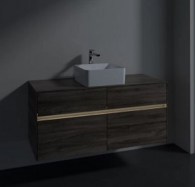 Тумба під раковину Villeroy & Boch Collaro 120х50 см із підсвічуванням ДСП кам'яний дуб C041B0RK