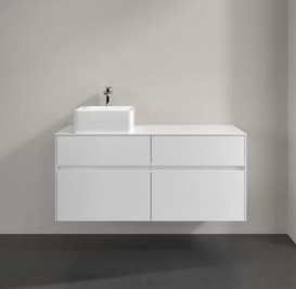 Тумба під раковину Villeroy & Boch Collaro 120х50 см із підсвічуванням МДФ глянсовий білий C042B0DH