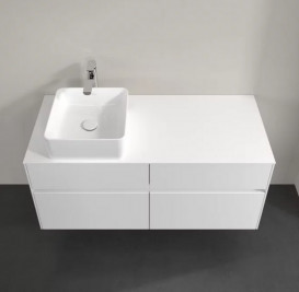 Тумба під раковину Villeroy & Boch Collaro 120х50 см із підсвічуванням МДФ глянсовий білий C042B0DH