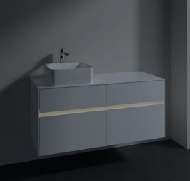 Тумба під раковину Villeroy & Boch Collaro 120х50 см із підсвічуванням МДФ глянсовий білий C042B0DH