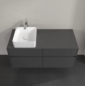 Тумба под раковину Villeroy & Boch Collaro 120х50 см с подсветкой МДФ глянцевый серый C042B0FP