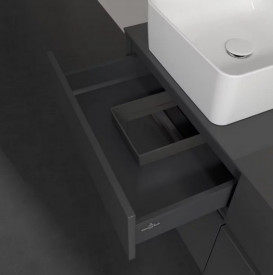 Тумба под раковину Villeroy & Boch Collaro 120х50 см с подсветкой МДФ глянцевый серый C042B0FP