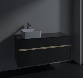 Тумба под раковину Villeroy & Boch Collaro 120х50 см с подсветкой МДФ глянцевый серый C042B0FP