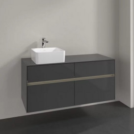 Тумба под раковину Villeroy & Boch Collaro 120х50 см с подсветкой МДФ глянцевый серый C042B0FP