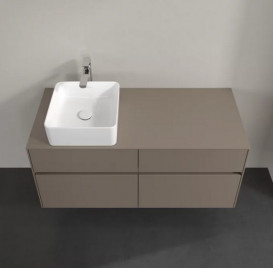 Тумба під раковину Villeroy & Boch Collaro 120х50 см із підсвічуванням ДСП трюфель сірий C042B0VG