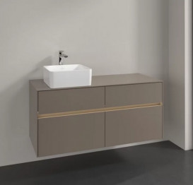 Тумба під раковину Villeroy & Boch Collaro 120х50 см із підсвічуванням ДСП трюфель сірий C042B0VG