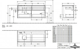 Тумба под раковину Villeroy & Boch Collaro 120х50 см с подсветкой ДСП дуб аризона C042B0VH