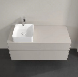 Тумба под раковину Villeroy & Boch Collaro 120х50 см с подсветкой ДСП мягкий серый C042B0VK