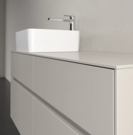 Тумба под раковину Villeroy & Boch Collaro 120х50 см с подсветкой ДСП мягкий серый C042B0VK