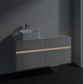 Тумба под раковину Villeroy & Boch Collaro 120х50 см с подсветкой ДСП мягкий серый C042B0VK